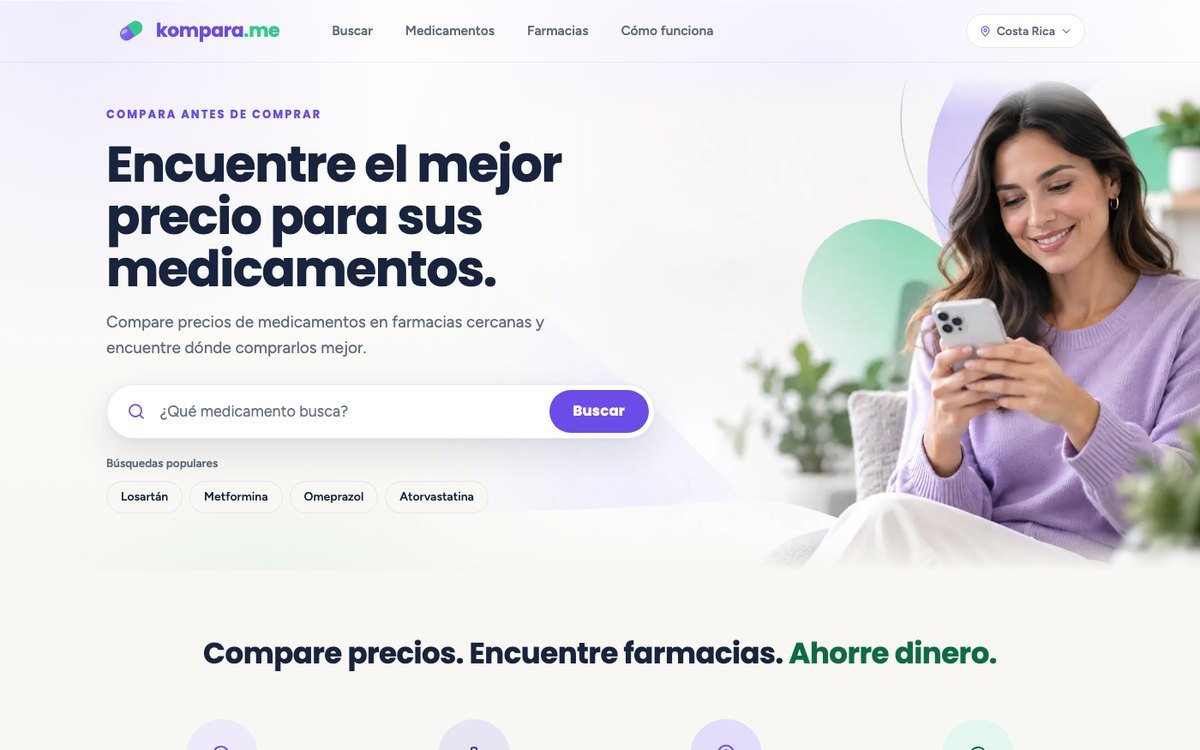 Kompara — medicine price comparison in Costa Rica