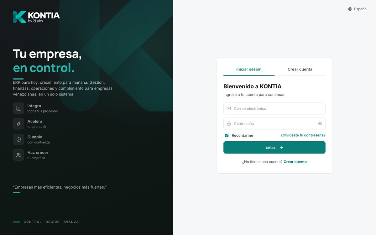 KONTIA — cloud ERP for Venezuelan companies